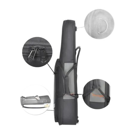 Estojo para Clarinete Ref. 199 Omb Preto/Cinza - Ortola - Sanganxa.com