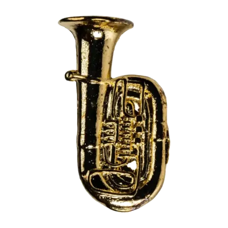 Pin tuba G Musical 18k gold