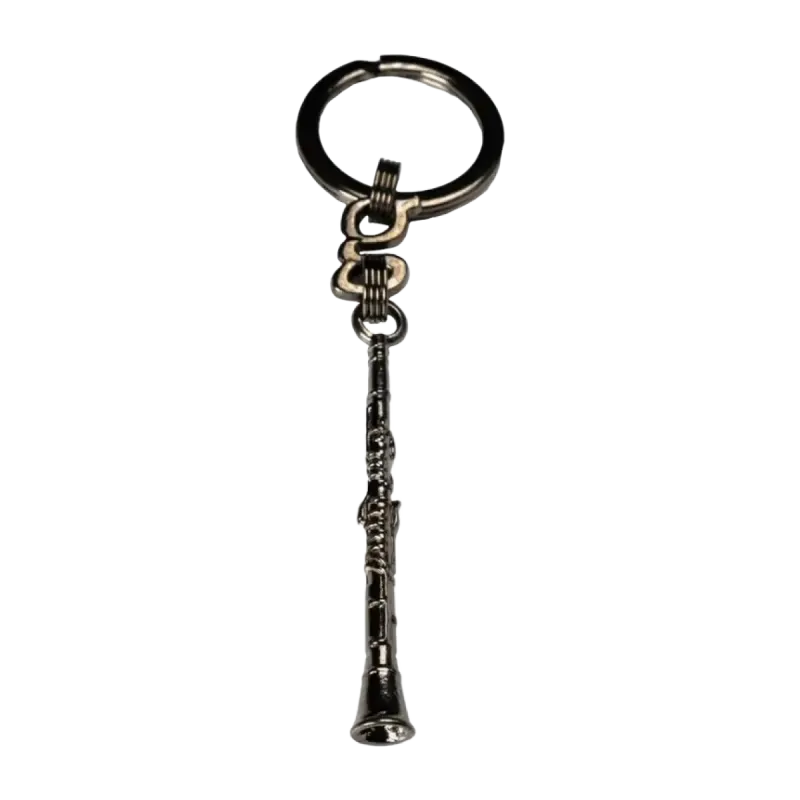 Porta-chaves Clarinete GMUSICAL Níquel - sanganxa.com