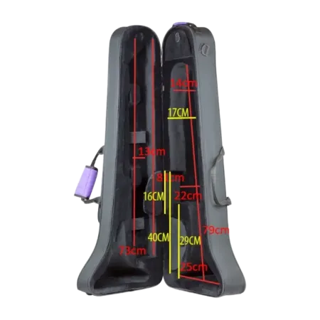 Estojo para trombone baixo Ortola 8430 Fsh Preto púrpura - Sanganxa.com