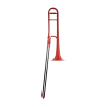TROMBONE ZO ABS ÚNICO BB PLANO VERMELHO