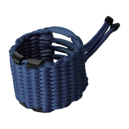 Abraçadeira para Saxofone Alto em Bambu UNA Azul - sanganxa.com