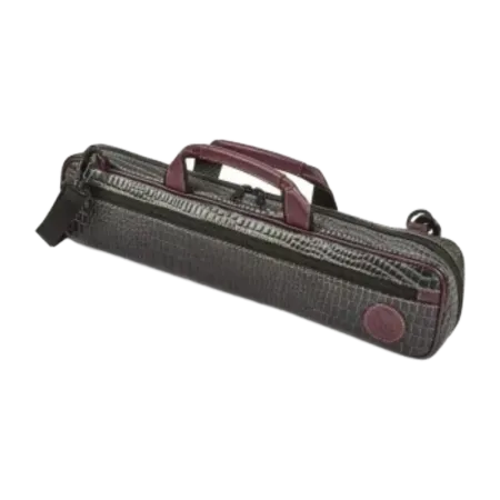 Funda para Estuche Flauta Gard 164BELKP piel cocodrilo negra burdeos -sanganxa.com