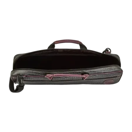 Funda para Estuche Flauta Gard 164BELKP piel cocodrilo negra burdeos -sanganxa.com