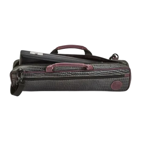 Funda para Estuche Flauta Gard 166-DML-KY piel negra burdeos - sanganxa.com