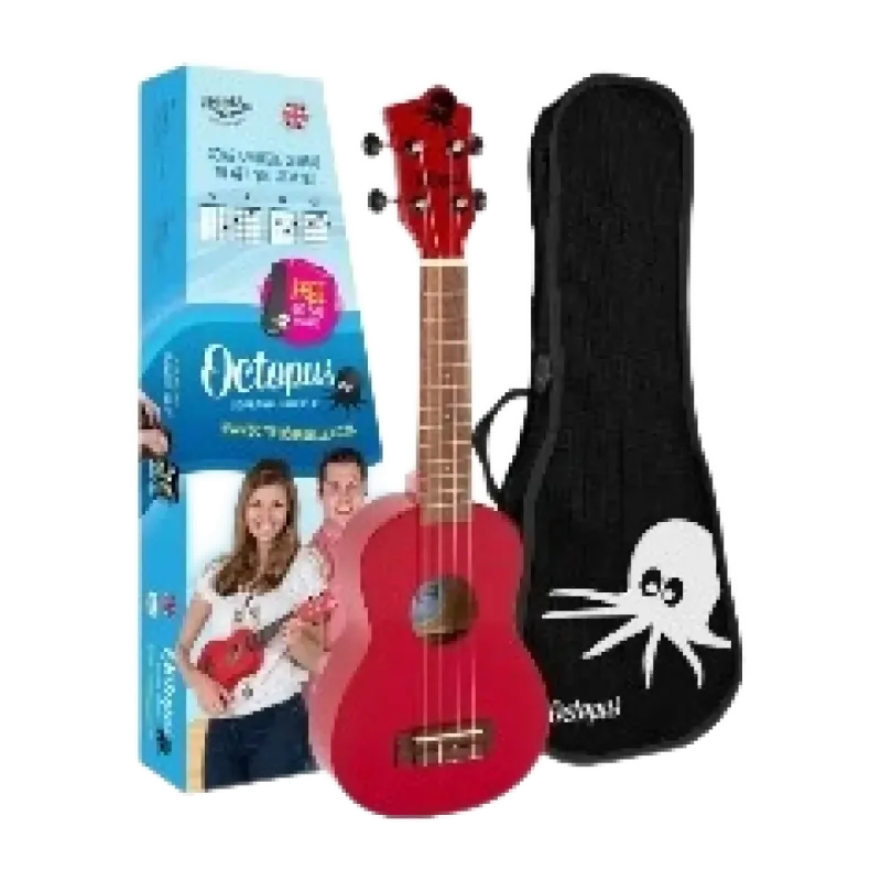 Ukulele Soprano Octopus UK205 RDS Vermelho -Sanganxa.com