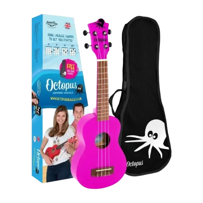 Ukulele Soprano Octopus UK205 PKS Rosa -Sanganxa.com