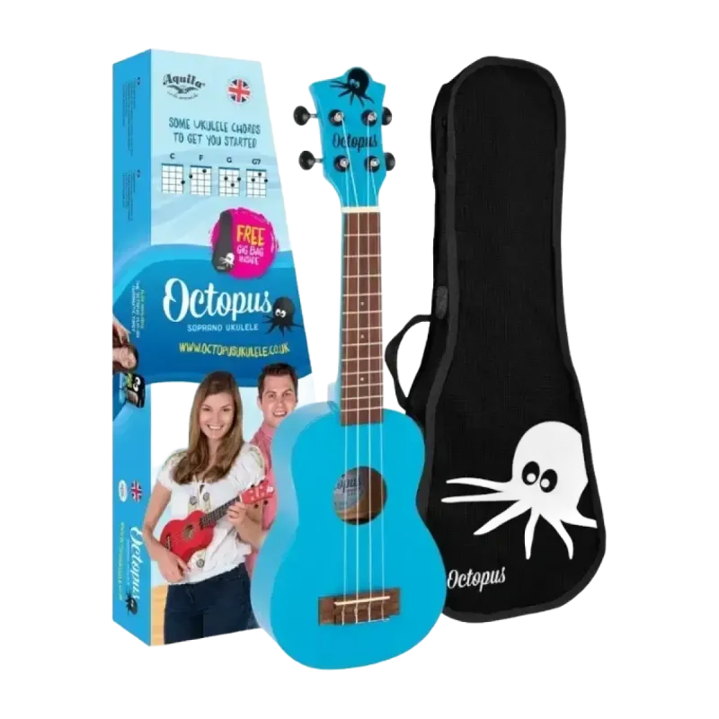 Ukulele Soprano Octopus UK205 LBS Azul Céu -Sanganxa.com