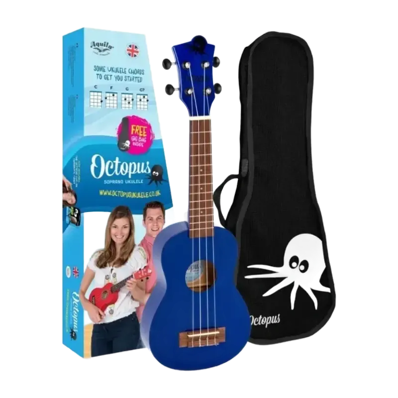 ukelele azul oscuro