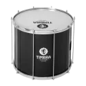 Surdo Timbra 18 "x40 cm Alumínio preto mate 10 div Ti15914