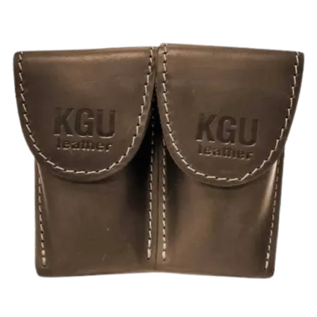 Funda 2 boquillas trompa KGU Brass piel marron | Sanganxa.com