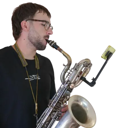 Partitura para saxofone barítono «3dTone» para telemóvel e ebook